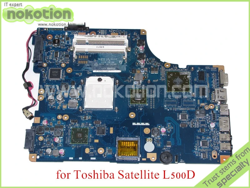 

NOKOTION NSWAE LA-5331P REV 1.0 K000084360 Mainboard For toshiba satellite L500D laptop motherboard ATI HD4500 Graphics DDR2
