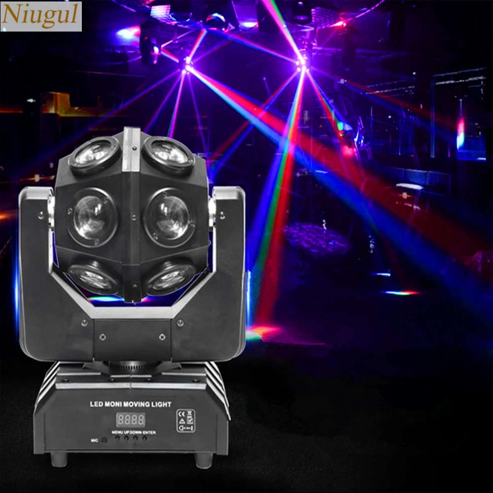 

12x10W RGBW 4in1 LED Head Moving Light,LED Football Light, DMX512 LED Beam Effect Rotate Stage Lights,Disco Club Bar DJ Lighting