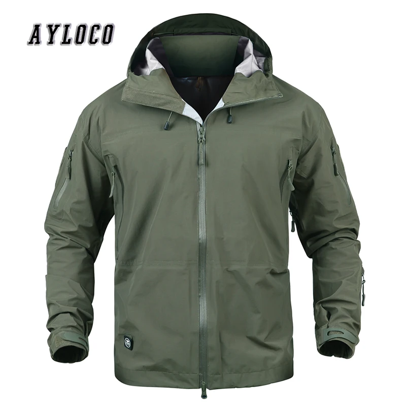 

New Soft Shell Military Camouflage Jackets Men Hooded Waterproof Tactical Fleece Jacket Winter Warm Army Outerwear Coat