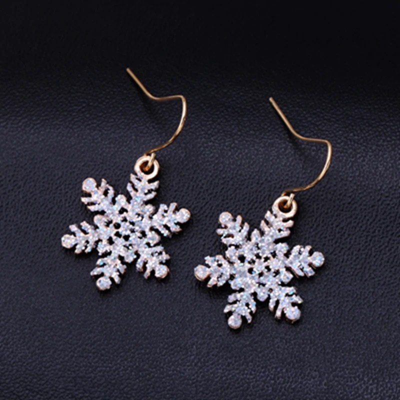 Simple snowflake earrings jewelry oorbellen for women vintage earrings