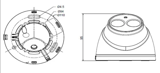 Новый DH 2mp IP Камера IPC HDW1235C A IR CUT радиус действия ИК: 50 м H.265 для дома и улицы