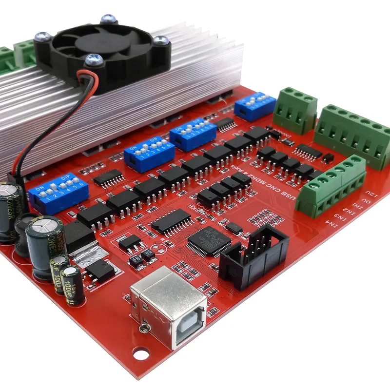 Коммутационная плата MACH3 CNC USB 100 кГц 4 оси интерфейс драйвер motion контроллер драйвер платы с вентилятором