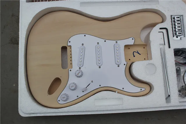 Best price at $151 Cheap New arrival electric guitar, half finished product assembly, free shipping!