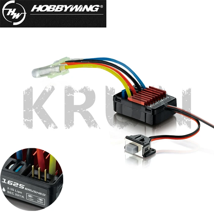 

100% Original Hobbywing QuicRun 1625 25A Brushed ESC for 1/16 1/18 Brushed Speed Controllers wholesale