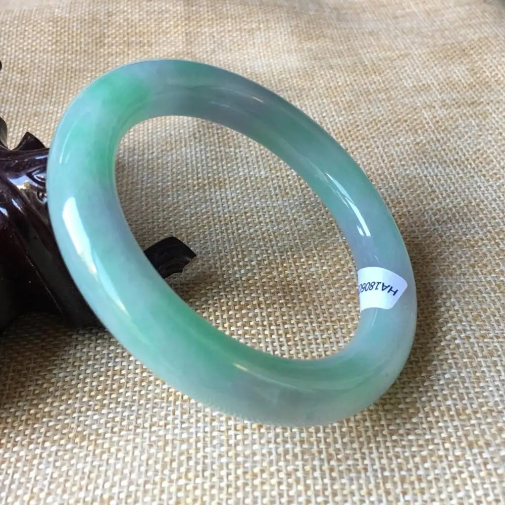 

58mm Certified (Grade A)100% Natural Lavender stoneite stone Bracelet Bangle 01889