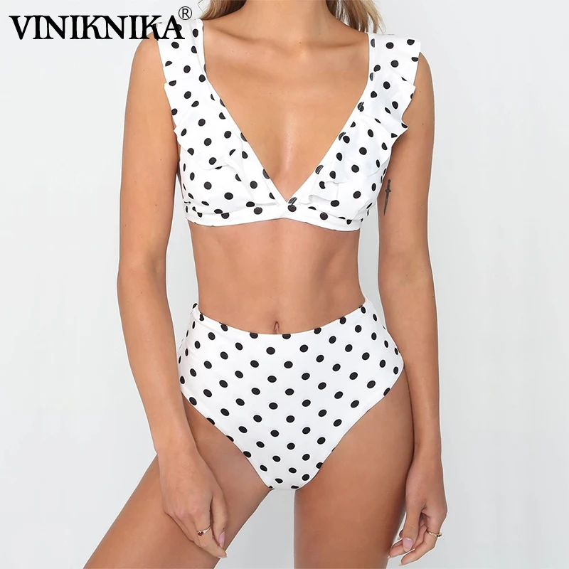 

VINIKNIKA New Woman Bikini Set Summer Beach Printed Swimsuit Sexy Lady High Waist Swimsuit High-Quality Fabric Bathing Suit