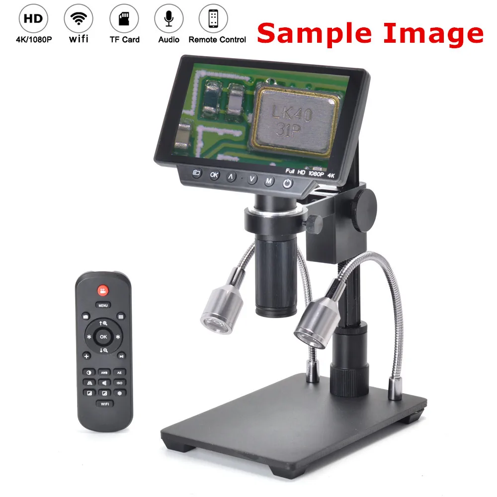 Портативный алюминиевый сплав Arm USB микроскоп камера стенд держатель кронштейн стол с светодиодный светильник для телефона PCB THT ремонт пайки