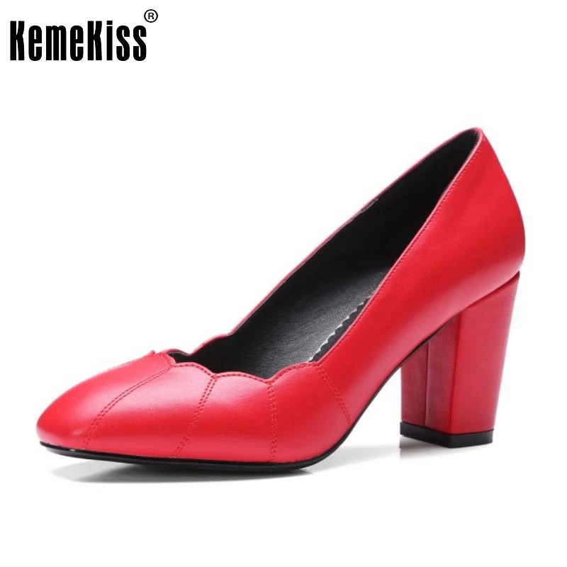 

Size 32-42 Women High Heels Shoes Women Pumps Office Lady Square Heeles Brand Round Toe Leisure Shoes Ladies Slip-On Footwear