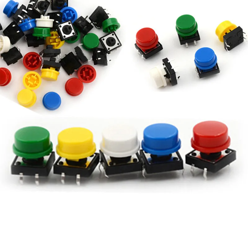 20PCS Hot Tactile Push Button Switch Momentary Tact Cap Micro Switch Button Cap B3F 12*12*7.3mm