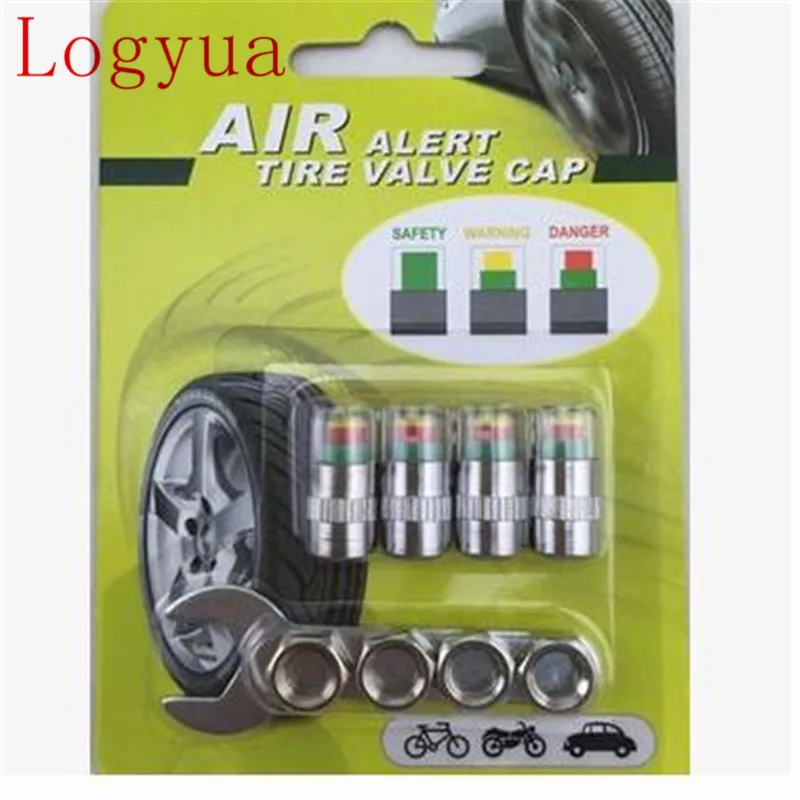 

4Pcs/Lot 2.4Bar 36PSI Anti-theft 2.2 bar 2.0 bar Air Warning Alert Car Tire Valve Pressure Sensor Monitor Light Cap Indicator