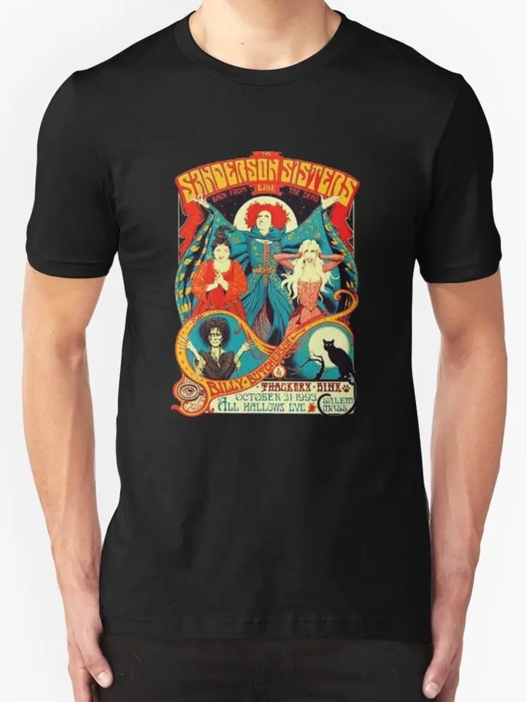 T Shirts Fashion 2018 Crew Neck Men Short Sleeve Sanderson Sisters Vintage Tour Poster Printing