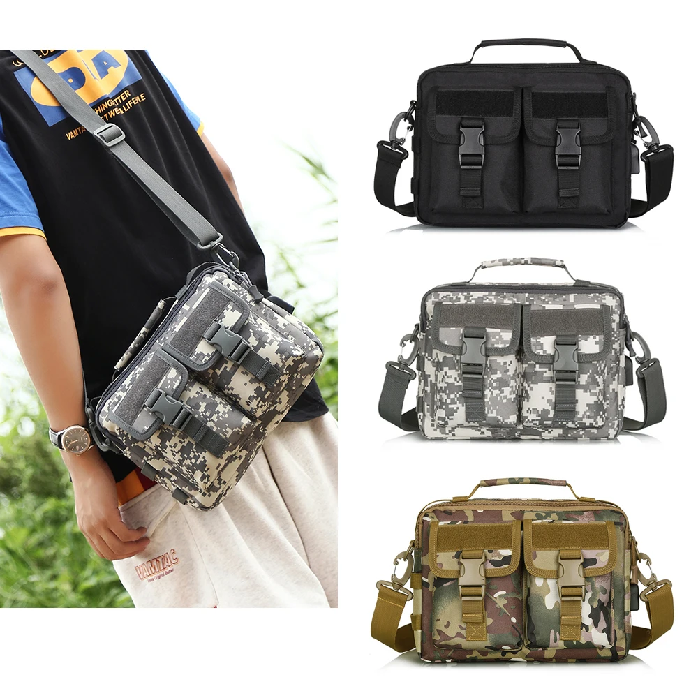 

USB Molle Military Bag Tactical Messenger Bags Fanny Belt sac militaire Camping Outdoor Hunting Military Backpack