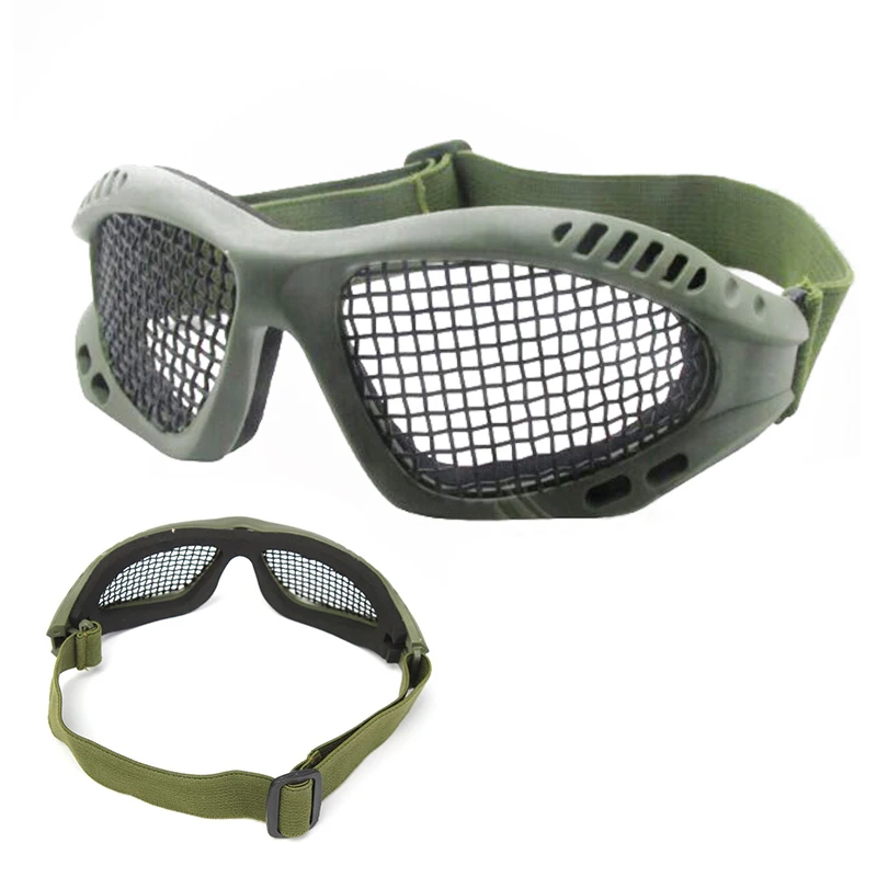 Adjustable Outdoor Tactical Paintball Goggles Steel Wire Mesh Hunting Airsoft Glasses Eye Game Protector Sports Eyeglasses