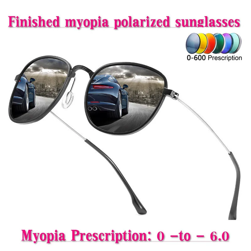 

prescription Myopia Polarized Sunglasses Men Women 0 to -600 Minus Degree Optical Double beam polarized Sun Glasses Male NX