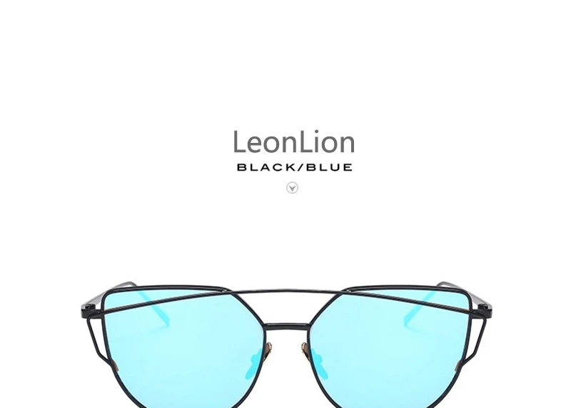 LeonLion, зеркальные солнцезащитные очки Cateye, женские винтажные металлические светоотражающие очки, фирменный дизайн, Lunette De Soleil Femme