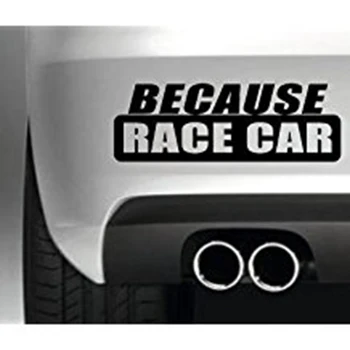 

Because Racecar Car Bumper Sticker Funny Bumper Sticker Car Van 4x4 Window Paintwork Decal Graphic