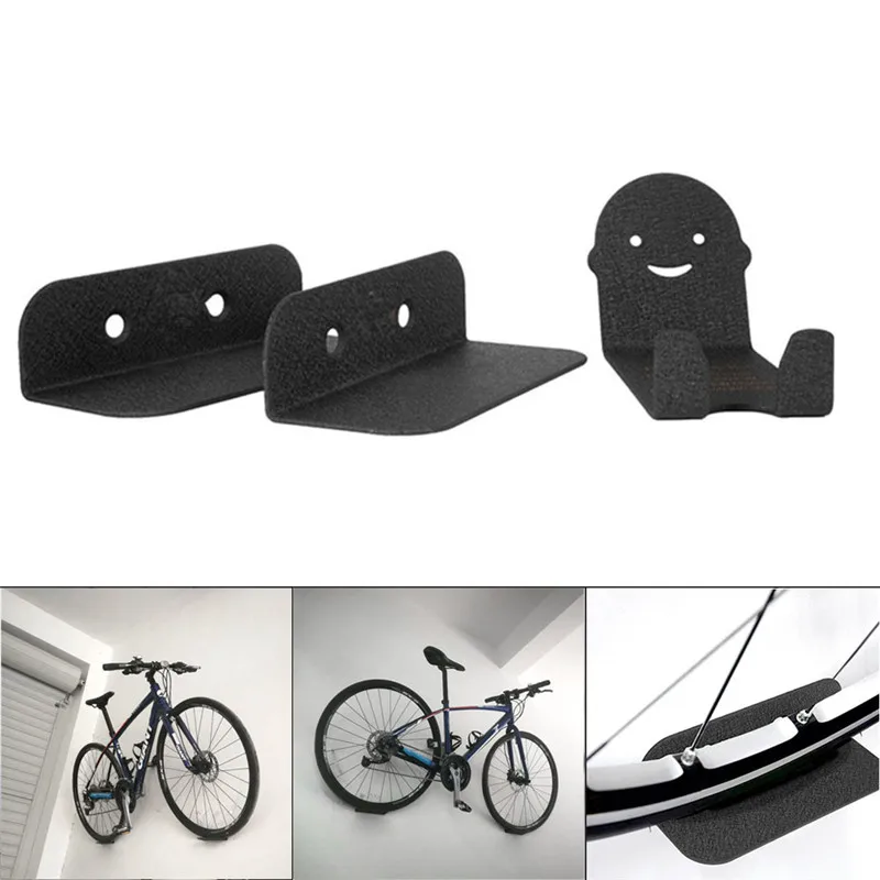 3 Pcs Wall Mounted Bicycle Stands Steel Support Bike Cycling Pedal Tire