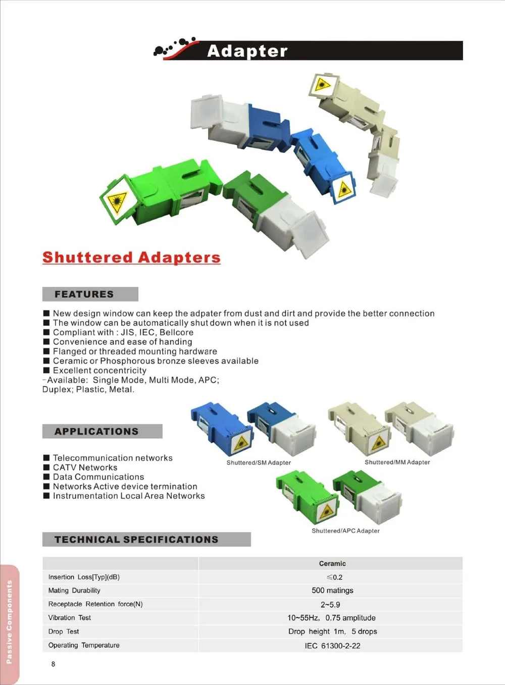 Shutter Adaptor specs