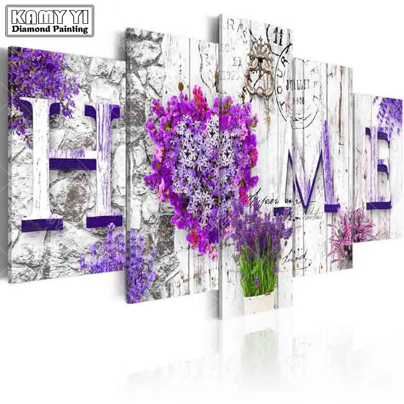 

full square drill Diamond embroidery Flower grass House 5D DIY diamond painting Cross Stitch Multi-picture home decoration
