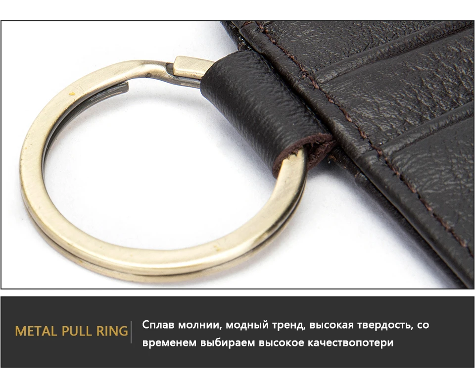 6 men's card holder wallet leather genuine business bank card holder for men mini credit card pocket protection cardholder