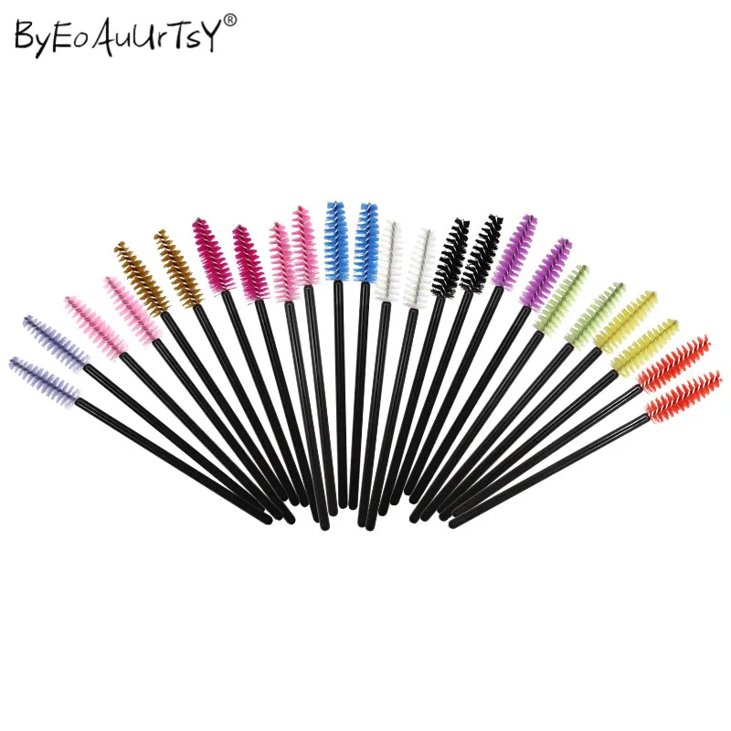 50PcsPack Disposable Micro Eyelash Brushes Mascara Wands Applicator Wand Brushes Eyelash Comb Brushes Spoolers Makeup Tool Kit (15)