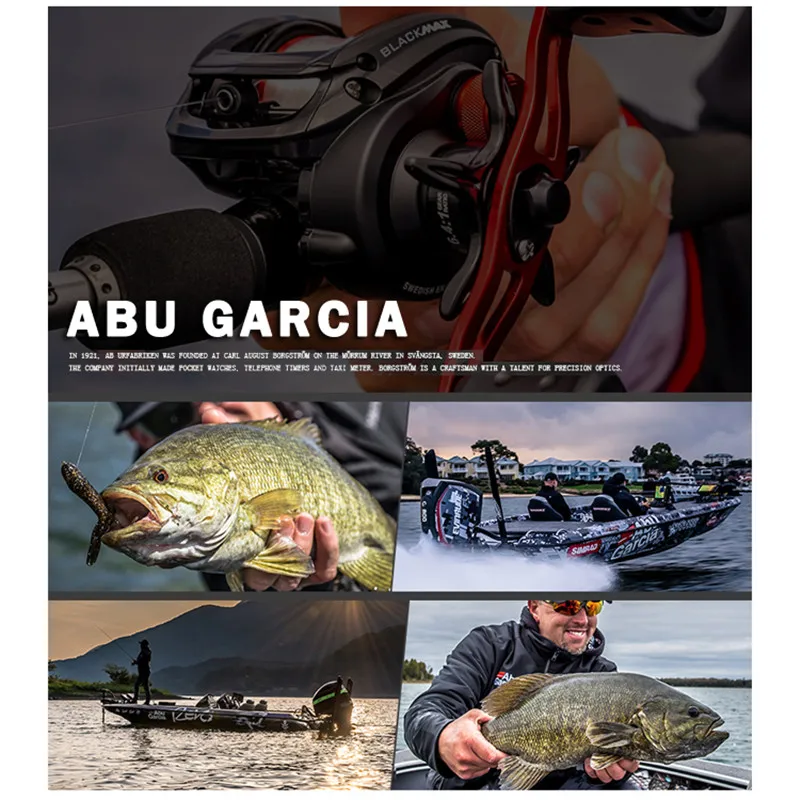 ABU GARCIA BLACK Max3 BMAX3 левая и правая рука катушка для наживки 6BB 6,4: 1 Катушка для наживки, катушка для ловли рыбы с максимальным сопротивлением 8 кг рыболовное снаряжение Pesca