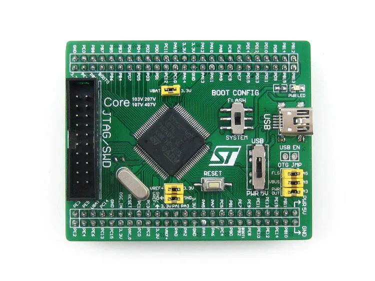 Waveshare Core107V STM32F1 основная плата STM32 макетная плата с MCU STM32F107VCT6, полный IO расширитель, JTAG/SWD интерфейс отладки