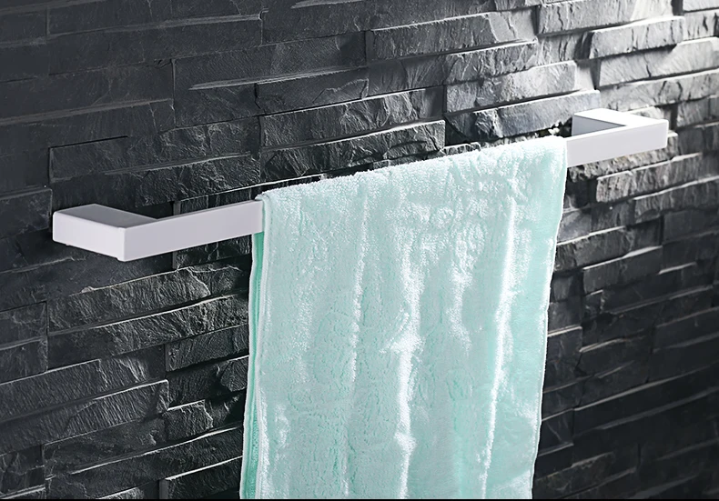 ФОТО High quality white 304 stainless steel 600mm towel bars towel rack Bathroom Accessory