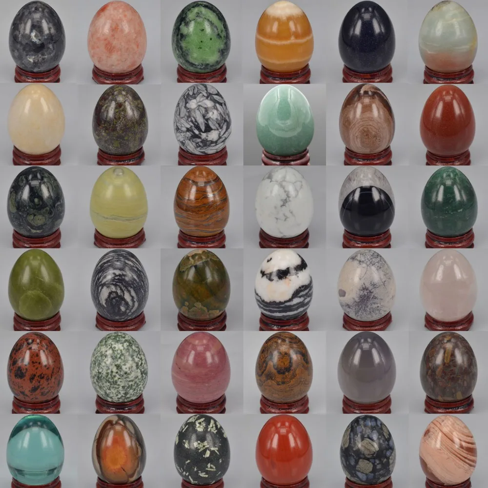 

Natural Gemstone Crystal Reiki Healing Sphere Yoni Massage Egg Home Decor Collection