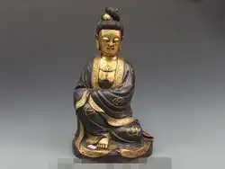Китай Императорской семьи Буддизм Чисто Бронзы Золото Бесплатный Кван-инь Бодхисаттва Статуя