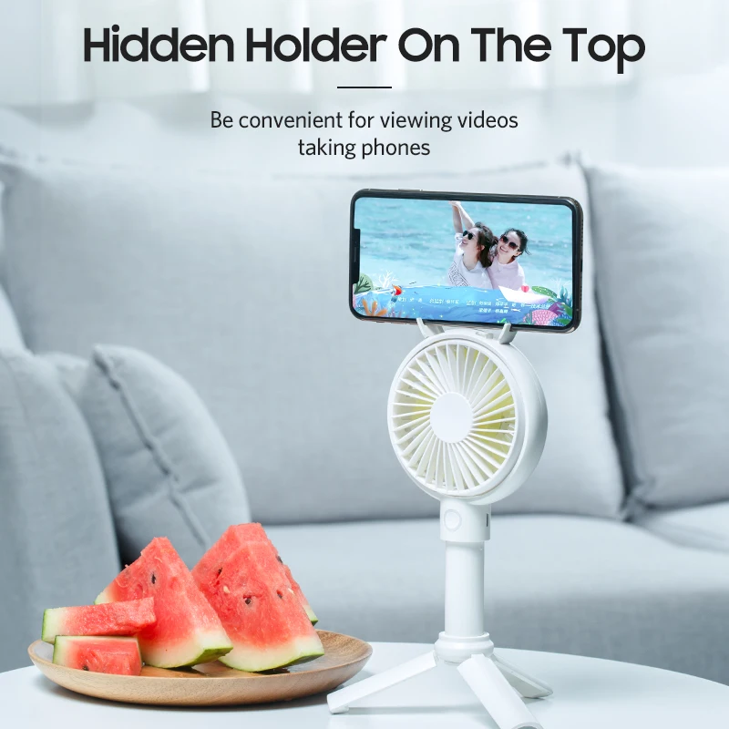 Handheld USB Fan Cooler Portable 3 Speed Adjustable Mini Fan 3350Mah Rechargeable Handy Small Desk Desktop USB Cooling Fan,Pink 3350Mah