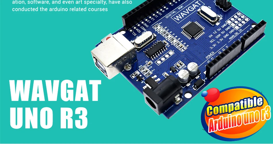 WAVGAT высокое качество один набор UNO R3(CH340G) MEGA328P для Arduino UNO R3+ USB кабель ATMEGA328P-AU макетной платы