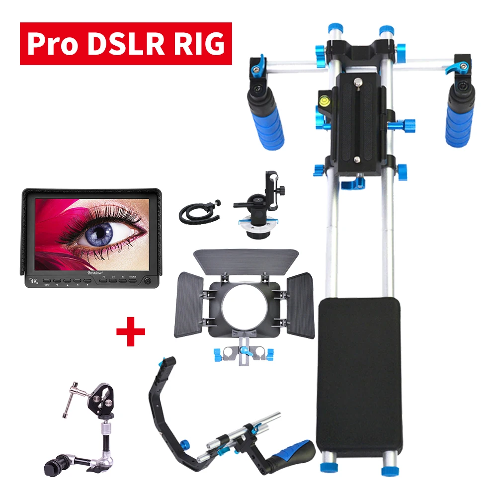 

DIGITALFOTO 5D2 camera slr rig shoulder follow focus matte box handle stabilizer steadicam steadycam for videographer filmmaking
