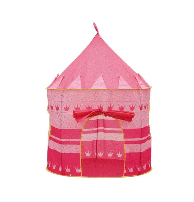Cubby House Playhouse for Kids Cartoon Castle Tent Dome Indoor Outdoor Play Toys Tents For Girl Boy Children Gifts blue pink