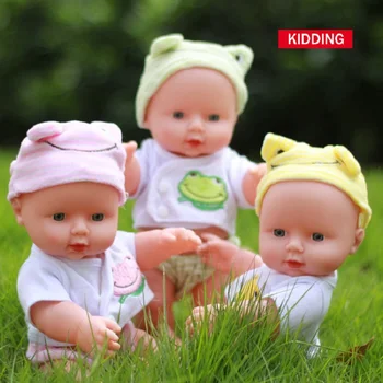 

KIDDING BRAND 30cm Reborn Baby Doll Soft Vinyl Silicone Lifelike Alive Babies Toys For Kids Girls Birthday Chirstmas Gift KF212