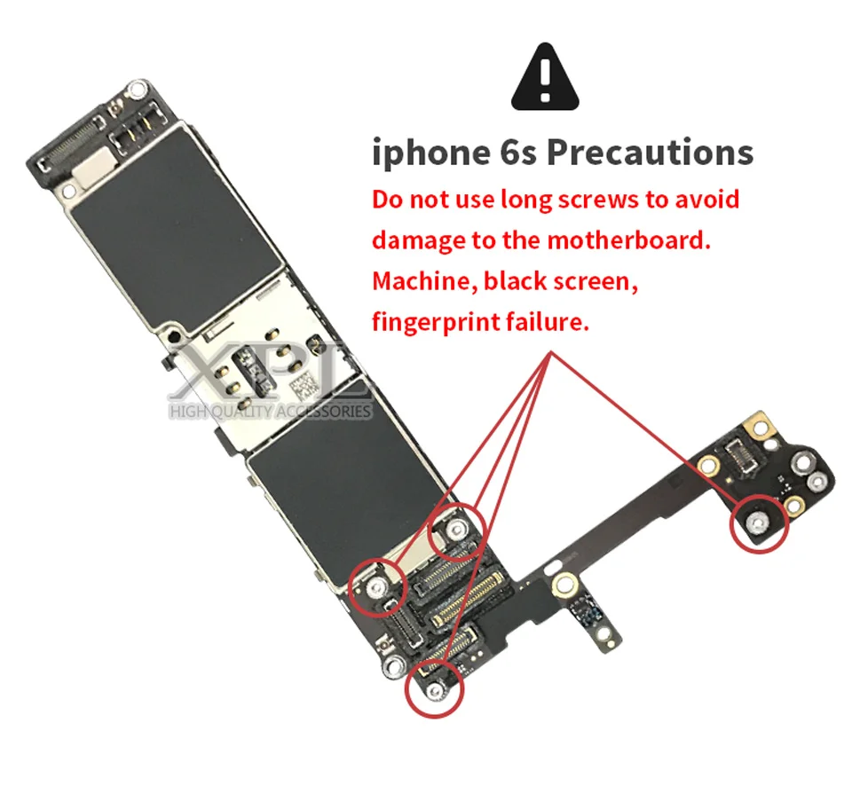 Чистая iCloud полностью разблокированная материнская плата без touch ID для iPhone 6S 6 S 16GB 64G 128GB оригинальная материнская плата с системой IOS