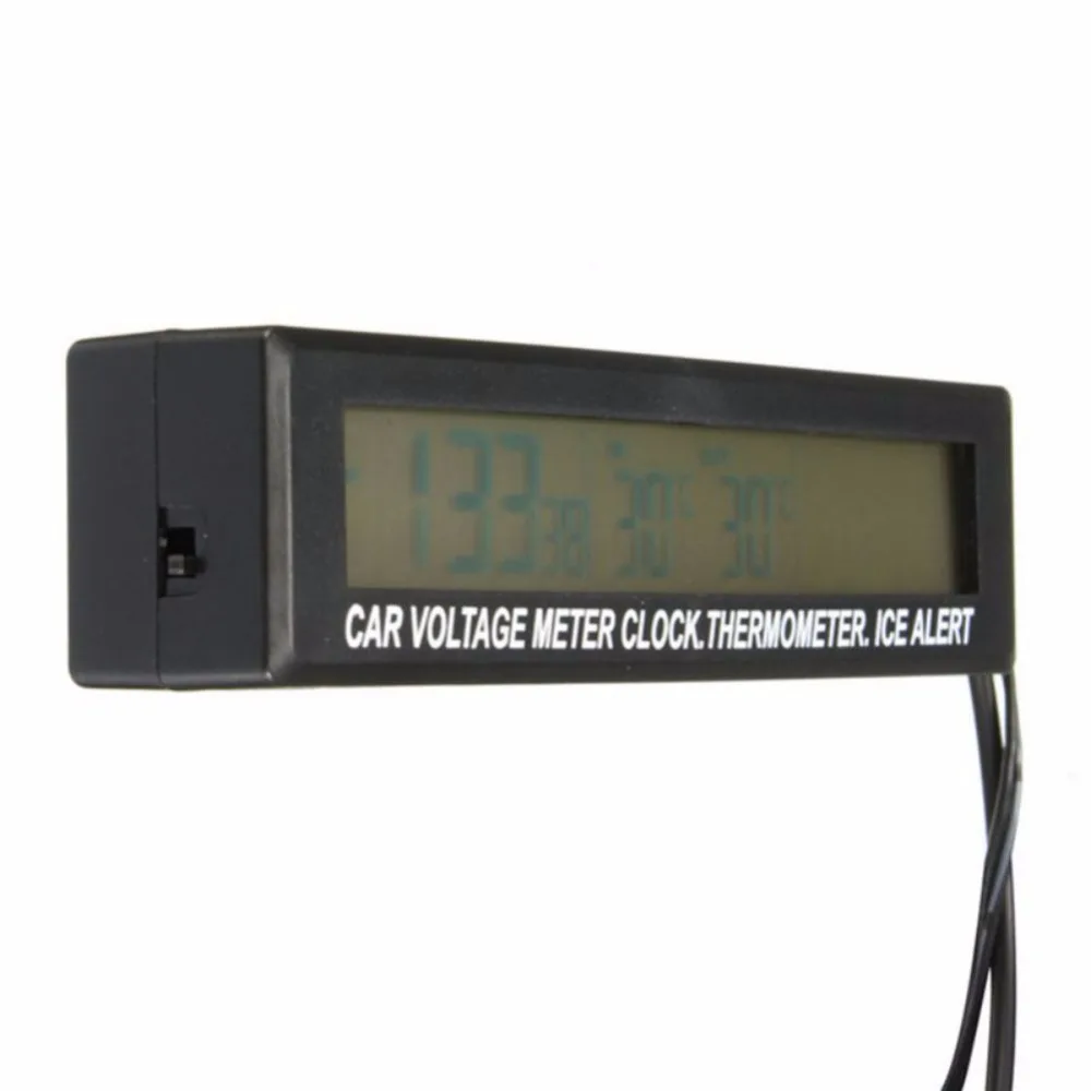 OELL High Quality 3in1 Digital LCD Clock Screen Car Auto Vehicle Time Clock Thermometer Voltage Two