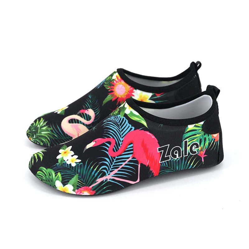 Летняя детская пляжная обувь для мальчиков и девочек; купальная обувь для малышей; нескользящие носки; принты животных из мультфильмов; детские Тапочки - Цвет: Color D