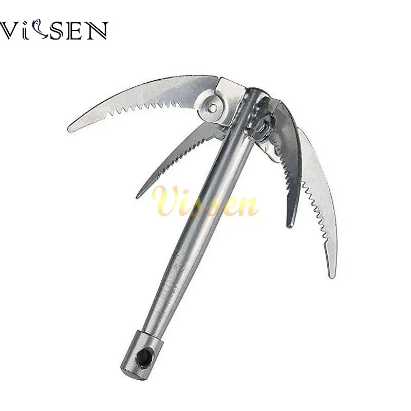 Vissen Rope Anchor Fishing Accessories Hook Folding Rake Anchor Knife+