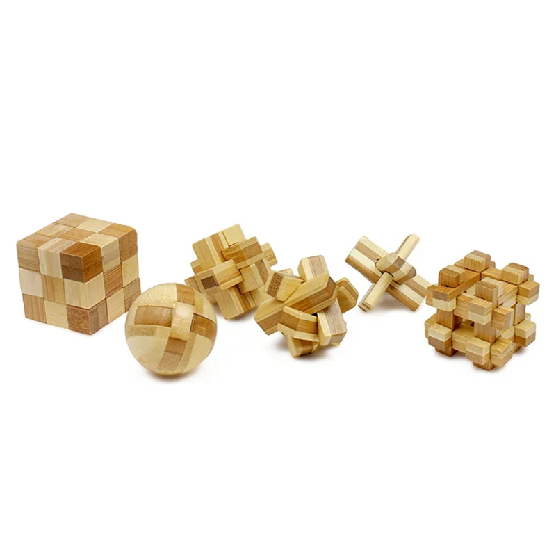 

Creative DIY 5 Kinds of Bamboo Model Magic Assembly Educational Toy for Children Adult Gifts