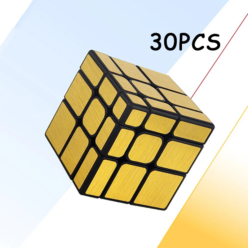 

30PCS MoYu Mirror Gold Magic cube Three-layered Cubo magico Speed Twist Puzzle Neo Cube Educational Toys For Children