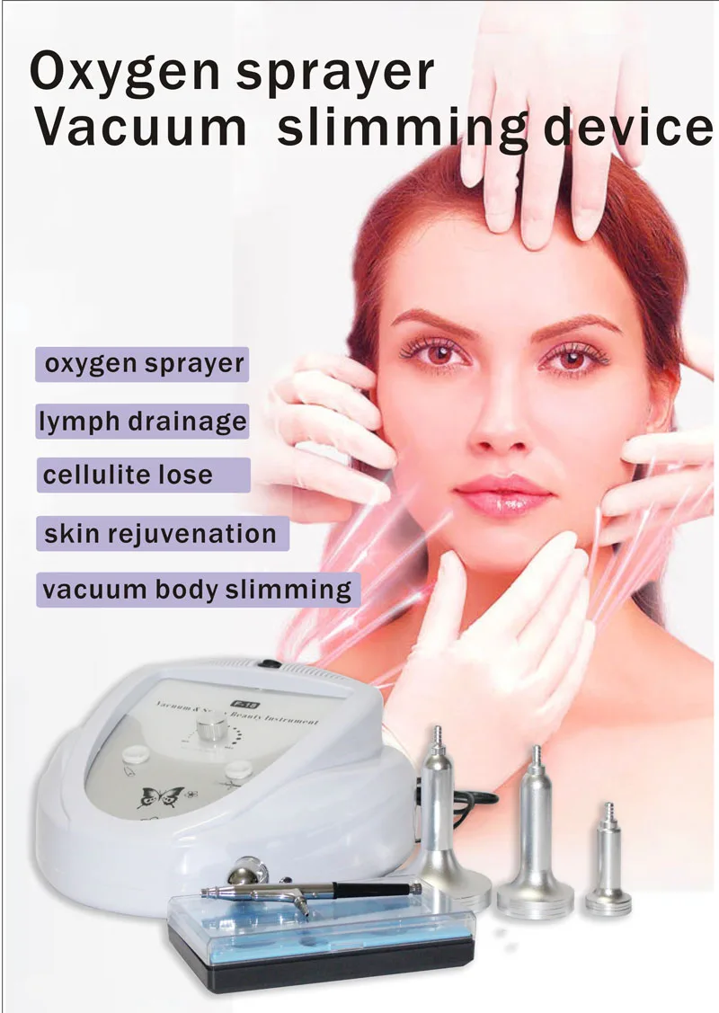 

Vacuum Lymph Drainage Body Shapping Machine with Oxygen Jet Facial Skin Care