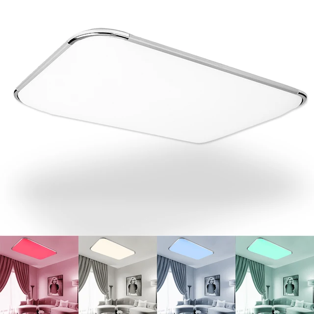 Modern 48w Pvc Lampshade Led Ceiling Lamp Light Indoor Lighting Modern 48w Pvc Lampshade Led Ceiling Lamp Light Indoor Lighting Fixtures Rgb Remote Control Foyer Bedroom Living Room
