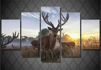 

5pcs/set diamond embroidery deer image 5d diamond painting deer full diamond mosaic pictures of rhinestones cross-stitch gifts