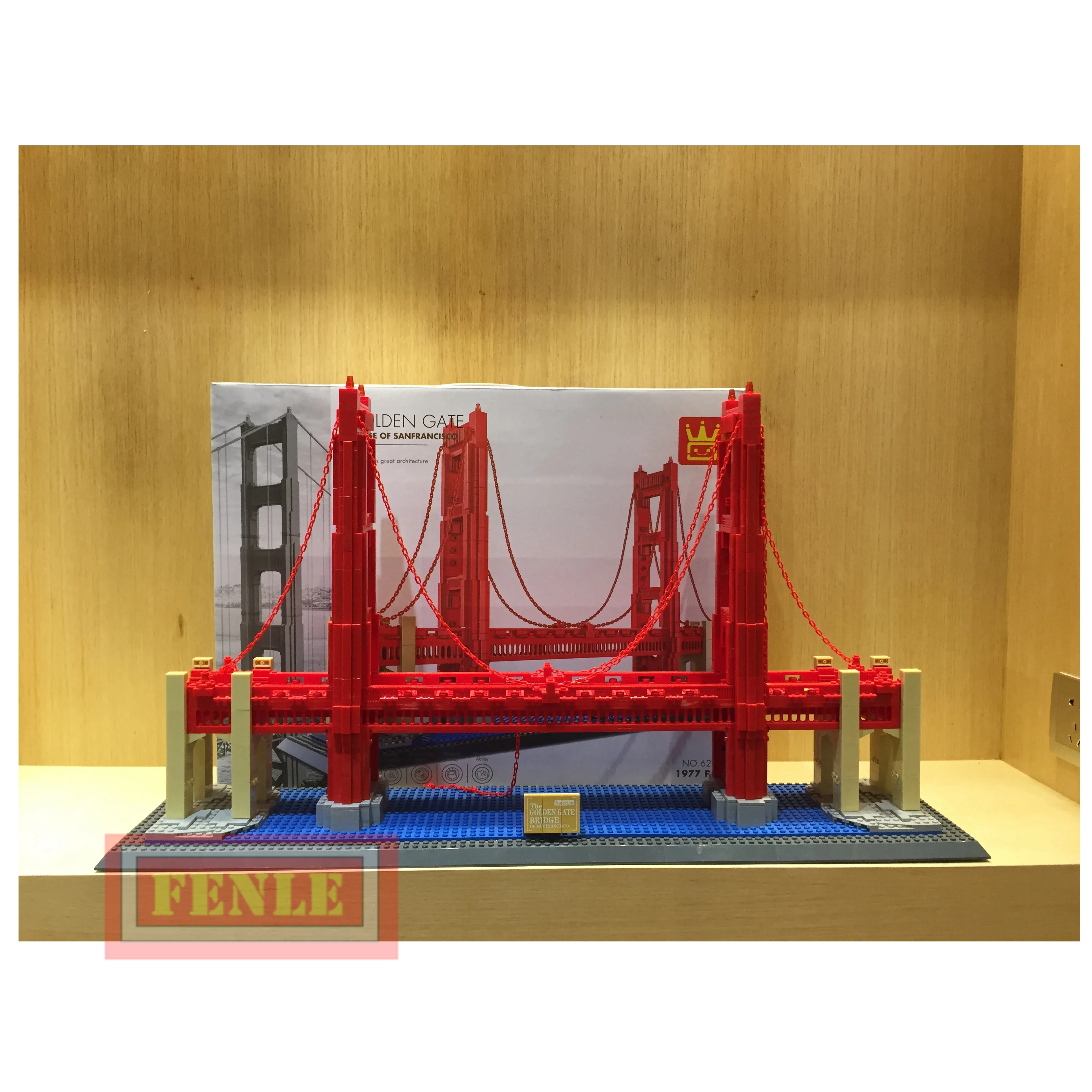 8023 6210 знаменитая Строительная серия Golden Gate Bridge 1977 шт. строительные блоки кирпичи