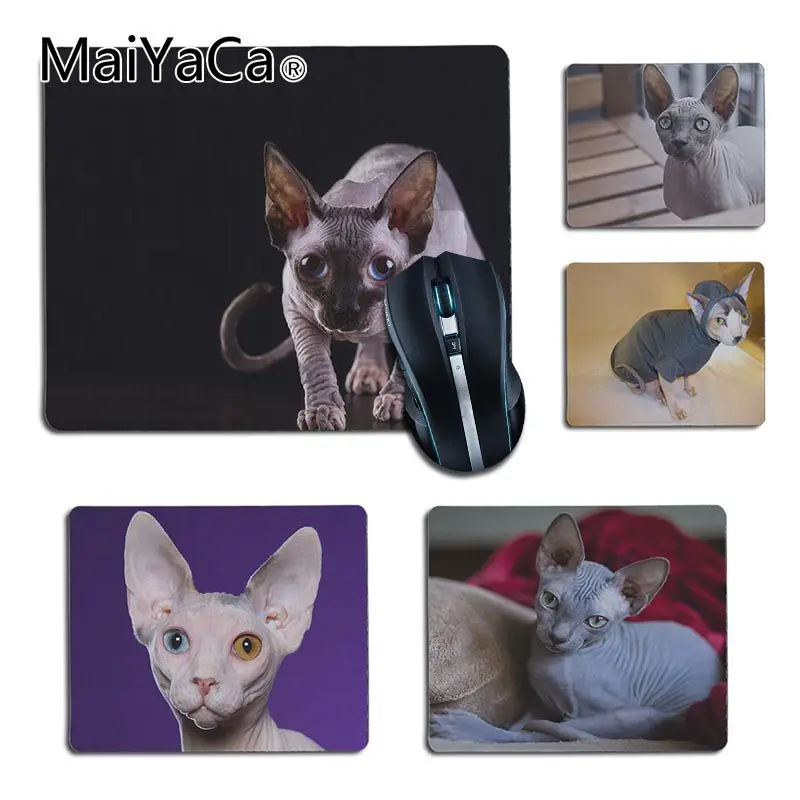 

MaiYaCa Custom Skin cute Sphynx cat small Lovely Design Gaming MousePads for Dota2 CS mouse pad gamer