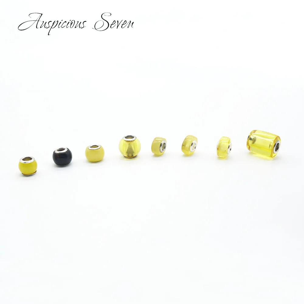 

Natural Amber Bead /For European Charm Bracelets Bead/925 Silver /DIY Bracelet accessories/PAB-001