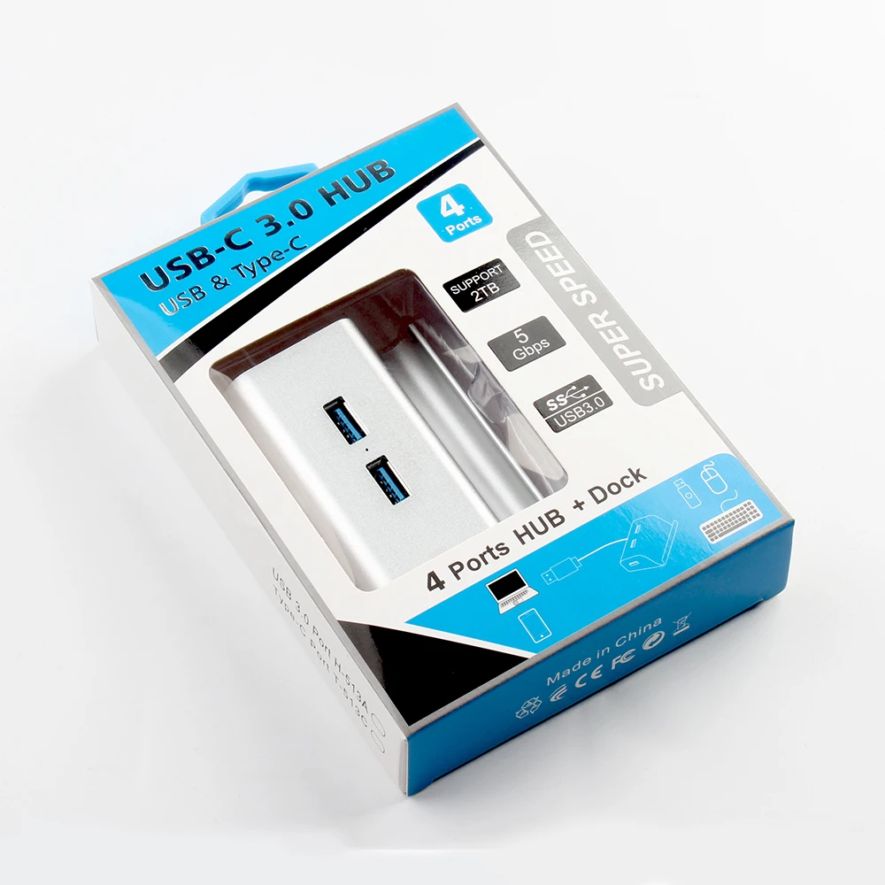 USB разветвитель с Type C на 4 порта 3 0 + держатель для телефона адаптер Macbook Pro Air 13 15 16