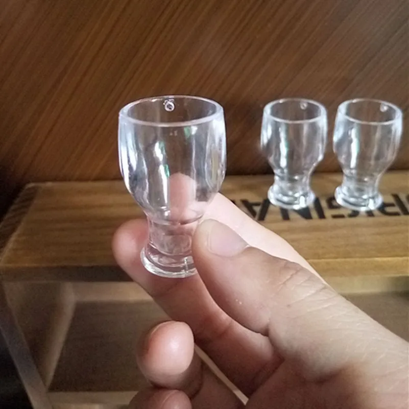 plastic mini glass milk teas