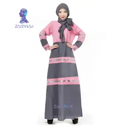 20006 новый дизайн полосатый Очаровательный цвет нации мусульманское платье Турецкая женская одежда моды исламские Abayas для женщин